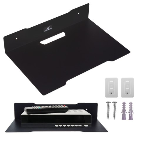 MACLEAN PÓŁKA ŚCIENNA POD DEKODER, POJEDYNCZA, MAX. 5KG, STALOWA, MC-122