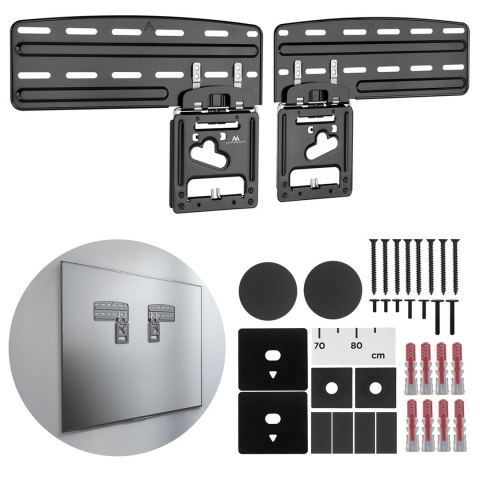 MACLEAN UCHWYT DO TV, KOMPATYBILNY Z TELEWIZORAMI SAMSUNG QLED, 43"-85", MAX. 60KG, MC-806 N