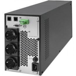 Qoltec 52281 zasilacz UPS Podwójnej konwersji (online) 2 kVA 2000 W 3 x gniazdo sieciowe