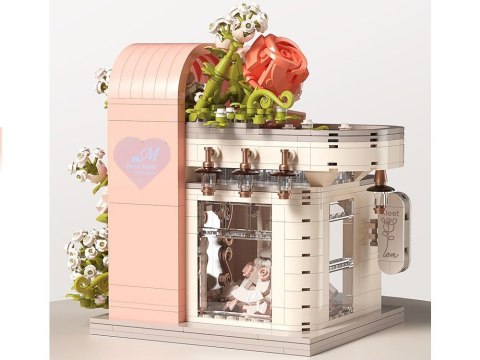 Klocki Romantyczna sala ślubna z witryną + kwiaty i suknia 1047-ele ZA5739
