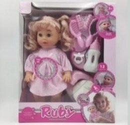 Lalka + akcesoria 12 dźwięków pije i siusia 35cm