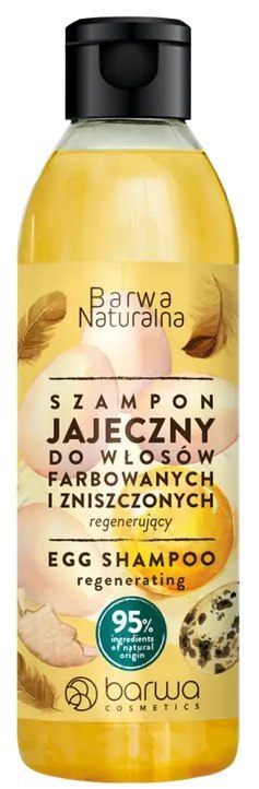 Szampon jajeczny do włosów farbowanych i zniszczonych 300ml BARWA NATURALNA