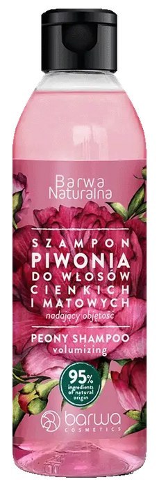 Szampon piwonia do włosów cienkich i matowych 300ml BARWA NATURALNA