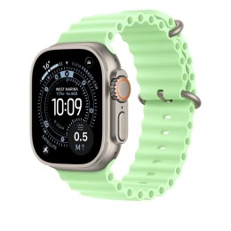 Opaska Ocean 49mm Neon Żółty Apple Natural Titanium Finish