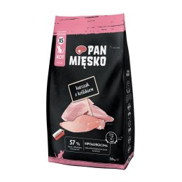 Pan Mięsko Kurczak z królikiem sucha karma dla kota chrupki XS 1,6kg