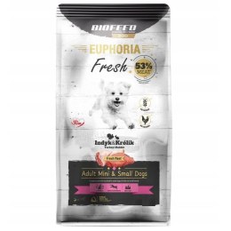 BIOFEED Euphoria fresh meat adult  indyk/królik xs/s 0,5kg