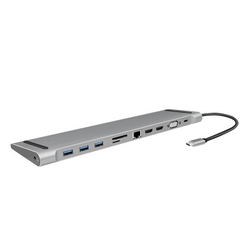 LogiLink UA0373 - Przewodowy - USB 3.2 Gen 1 (3.1 Gen 1) Type-C - 100 W - 3,5 mm - 10,100,1000 Mbit/s - Aluminiowy