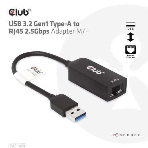 CLUB3D CAC-1420 karta sieciowa Ethernet 2500 Mbit/s