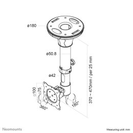 Neomounts FPMA-C025BLACK uchwyt do tablic informacyjnych 76,2 cm (30