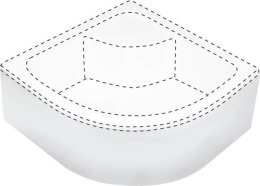 Osłona brodzika Deante DEEP KTD 041O półokrągła 90x90 cm