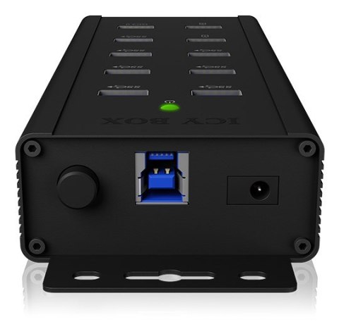 ICY BOX IB-HUB1703-QC3 USB 3.2 Gen 1 (3.1 Gen 1) Type-B 5000 Mbit/s Czarny