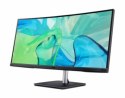 Acer CB343CUR monitor komputerowy 86,4 cm (34") 3440 x 1440 px UltraWide Quad HD LED Czarny, Srebrny