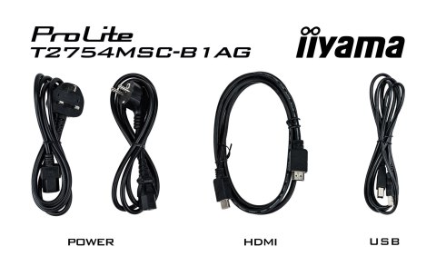 Iiyama ProLite T2754MSC-B1AG monitor komputerowy 68,6 cm (27") 1920 x 1080 px Full HD LED Ekran dotykowy Przeznaczony dla wielu 