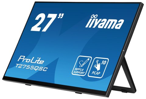 Monitor IIYAMA T2755QSC-B1 27inch LCD Dotykowy Pojemnościowy Bezramkowy Ekran dotykowy 2560x1440 panel IPS