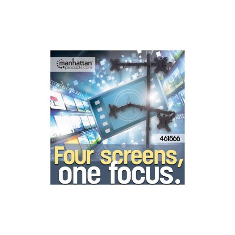 Manhattan 461566 uchwyt / stojak do monitorów 81,3 cm (32") Biurko Czarny