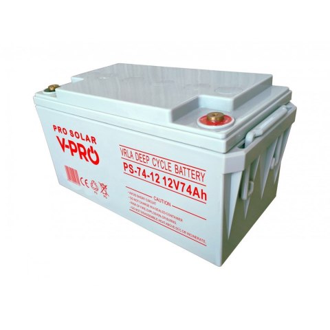 AKUMULATOR VOLT POLSKA DEEP CYCLE VPRO SOLAR 12V 74Ah VRLA BEZOBSŁUGOWY