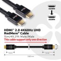 CLUB 3D CAC-2314 HDMI 2.0 4K60Hz RedMere cable 15m