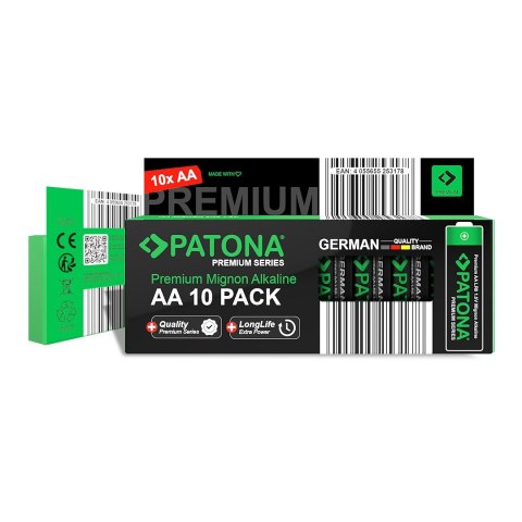 PATONA Premium AA Mignon LR06 - 10x baterii alkalicznych 1.5V