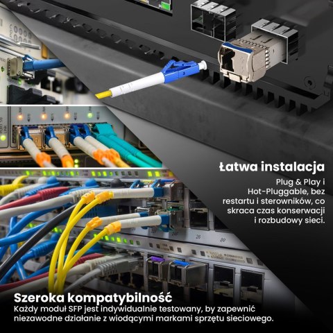 Extralink Extralink Moduł SFP28 WDM SFP28 25G 25Gbps 1270/1330nm, single mode, 10km, LC, DOM, para