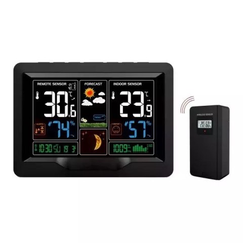 TERMOMETR ELEKTRONICZNY ZEW./WEW . STACJA POGODY BEZP. MARS