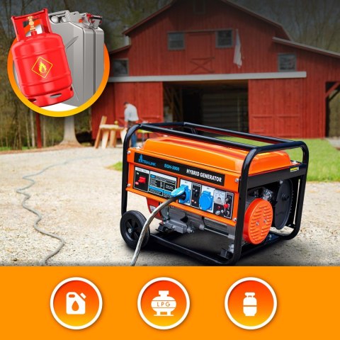 Extralink EGH-3000 | Agregat prądotwórczy | hybrydowy, 3kW 1F