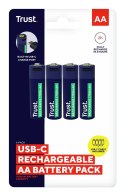 Baterie AA Trust USB-C RECHARGEABLE BATTERIES 4P