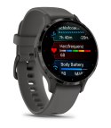 Zegarek sportowy Garmin Venu 3S Pebble Grey AMOLED 41mm Szary
