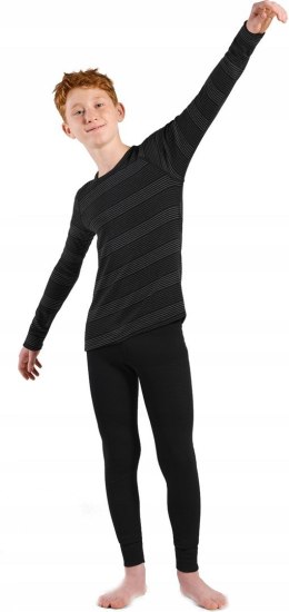 Zestaw bielizny dziecięcej Odlo Set long ACTIVE WARM ECO SET roz. 116cm Czarno-Szary