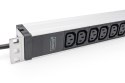 Listwa zasilająca PDU 19" Rack, 12x gniazdo C13 16A/230 V, 2.0m, 1x wtyk unischuko, 16A, aluminiowa