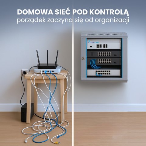 EXTRALINK SZAFA RACK WISZĄCA 9U 600X450 SZARA