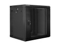 Szafa instalacyjna rack wisząca dwusekcyjna 19" 12U 600x600 czarna Lanberg (flat pack)