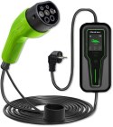 Qoltec Mobilna ładowarka do samochodu elektrycznego EV z regulacją 2w1 Typ2 3.5kW 230V LCD SCHUKO Przenośna Wallbox 5m