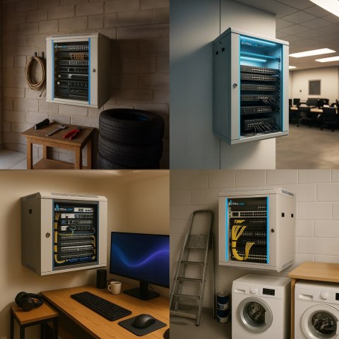 EXTRALINK SZAFA RACK WISZĄCA 9U 600X450 SZARA