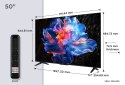 Telewizor TCL LED 4K, 50V6C, 50, Smart TV, Telewizja Google TV, UHD, Czarny