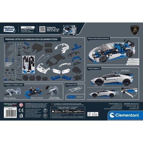 Clementoni Naukowa Zabawa - Laboratorium mechaniki: Lamborghini Huracan Sto