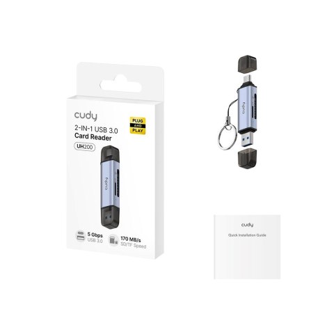 Czytnik kart CUDY UH200 2-In-1 USB 3.0