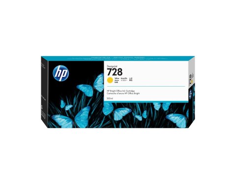 HP Wkład z atramentem żółtym DesignJet 728 o pojemności 300 ml