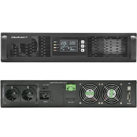 Zasilacz awaryjny UPS do RACK 2.4kVA, 2400W, Power Factor 1.0, LCD, EPO, USB, On-line