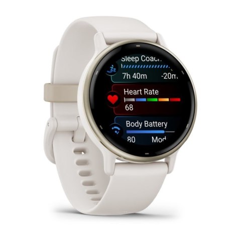Garmin Vivoactive 5 3,05 cm (1.2") AMOLED 42 mm Cyfrowy 390 x 390 px Ekran dotykowy Biały Wi-Fi GPS