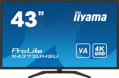 Iiyama ProLite X4373UHSU-B1 monitor komputerowy 108 cm (42.5") 3840 x 2160 px 4K Ultra HD Czarny