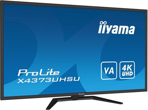 Iiyama ProLite X4373UHSU-B1 monitor komputerowy 108 cm (42.5") 3840 x 2160 px 4K Ultra HD Czarny