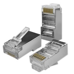 QOLTEC WTYK ZŁĄCZE MODULARNE RJ45 | CAT6 | FTP | 100SZT