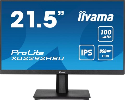Monitor IIYAMA XU2292HSU-B6 21.5 cali ETE IPS Full HD 100Hz 250cd/m2 0.4ms HDMI DP USB-HUB 4x3.2 Głośniki