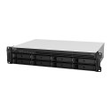 Synology RackStation RS1221+ serwer danych NAS Rack (2U) Ryzen Embedded V1500B 4 GB DDR4 0 TB DiskStation Manager Czarny