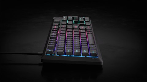 Klawiatura CORSAIR Tas K55 CORE BLACK RGB, Gumowa kopuła, Mechaniczna, USB