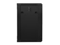 Lanberg Szafa rack 19 cali Wall-Mount 15U/600x450 V2 czarna, drzwi szklane