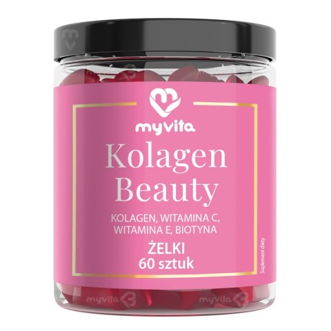 MyVita Żelki Kolagen Beauty 60 sztuk - naturalne żelki z pektyny cytrusowej