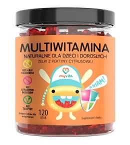 MyVita Żelki Multiwitamina 120 sztuk (dzieci i dorośli) - naturalne żelki z pektyny cytrusowej