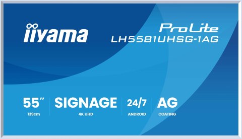 Monitor IIYAMA 139.0cm(55") LH5581UHSG-1AG 16:9 2xHDMI+USB-C