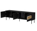 Szafka RTV INSERTO 3D1W 190x40x61,5 czarny + LED